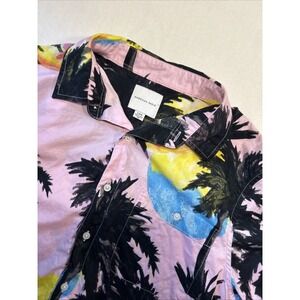Hawaiian Sunset Palm Trees Short Sleeve Vintage American Eagle Shirt Size L